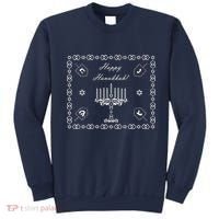 Happy Hanukkah Dreidel Jewish Star of David Sweatshirt thumb 0