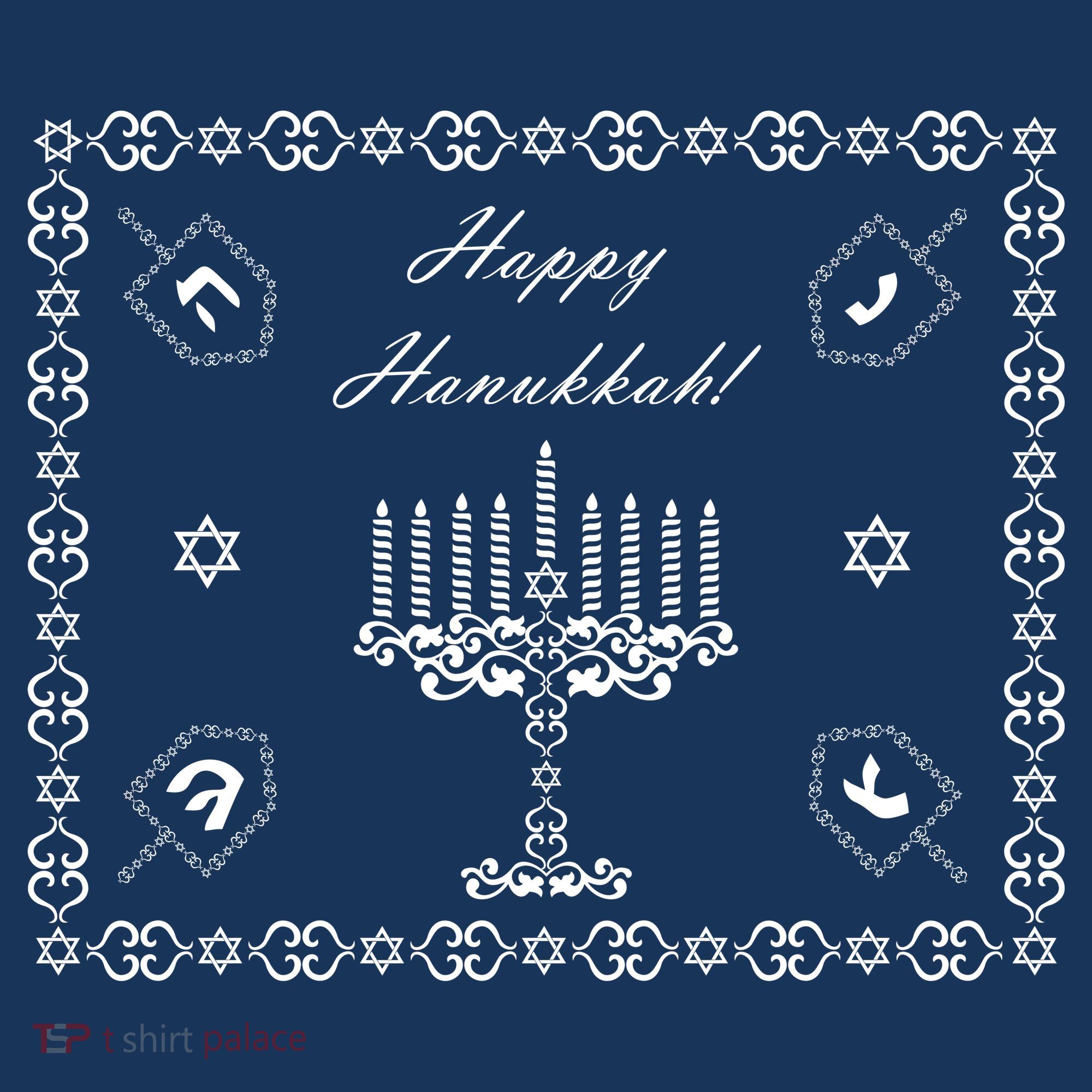 Happy Hanukkah Dreidel Jewish Star of David Sweatshirt