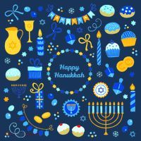 Happy Hanukkah Dreidel Star of David Menorah Mashup Women's T-Shirt thumb 6