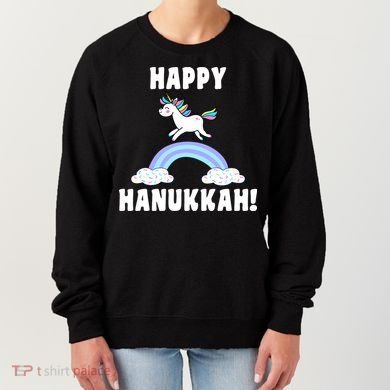 Happy Hanukkah Magic Unicorn Women's Sweatshirt