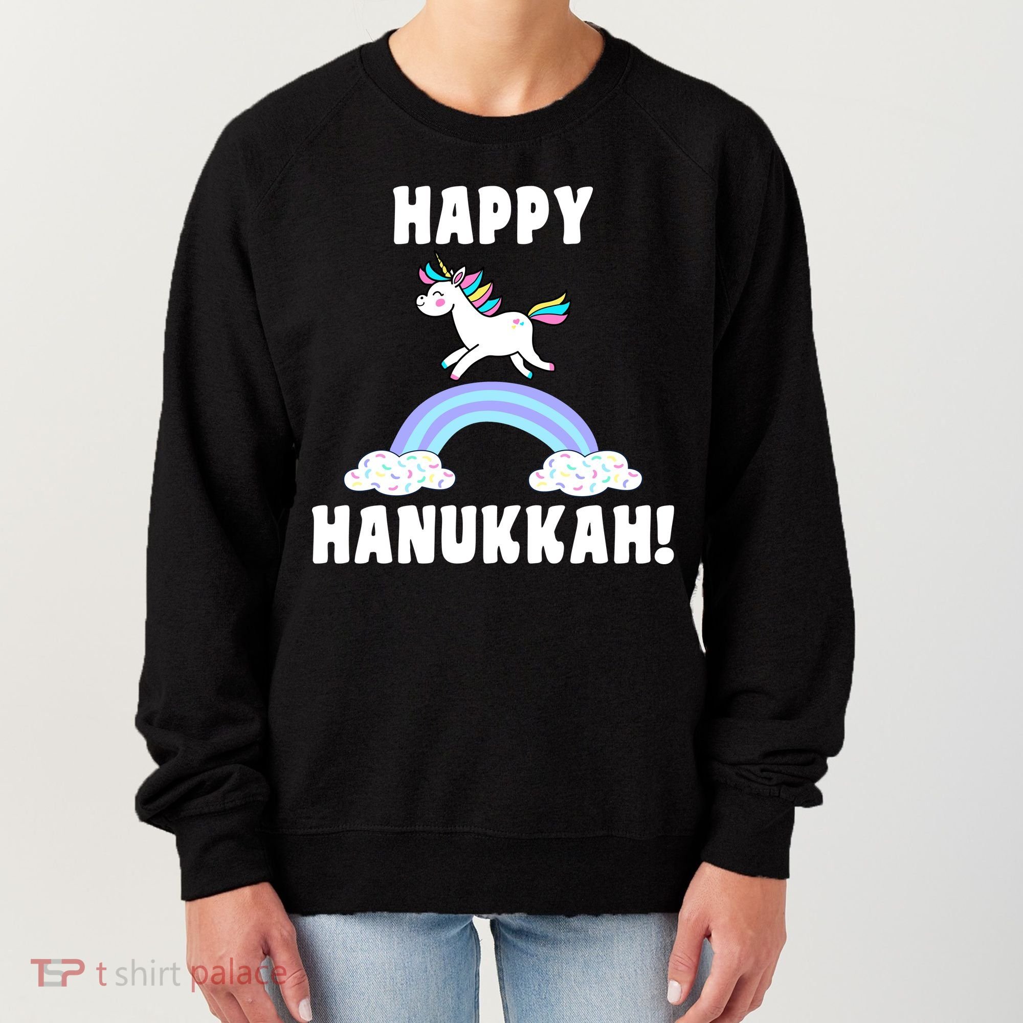 Happy Hanukkah Magic Unicorn Women's Sweatshirt