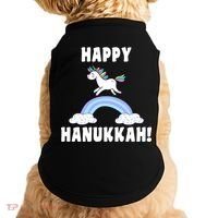 Happy Hanukkah Magic Unicorn Doggie Tank thumb 0