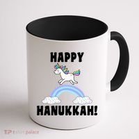 Happy Hanukkah Magic Unicorn Coffee Mug thumb 1