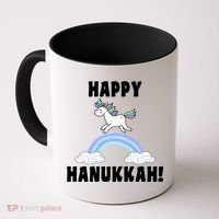 Happy Hanukkah Magic Unicorn Coffee Mug thumb 0