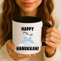 Happy Hanukkah Magic Unicorn Coffee Mug thumb 3