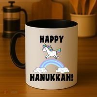 Happy Hanukkah Magic Unicorn Coffee Mug thumb 4