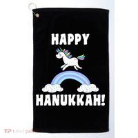 Happy Hanukkah Magic Unicorn Golf Towel thumb 0