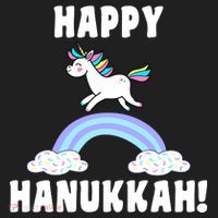 Happy Hanukkah Magic Unicorn Golf Towel thumb 3