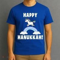 Happy Hanukkah Magic Unicorn T-Shirt thumb 3