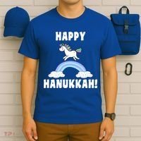 Happy Hanukkah Magic Unicorn T-Shirt thumb 6