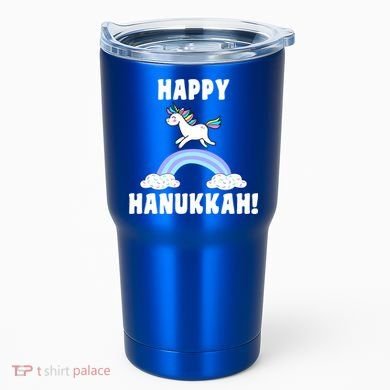 Happy Hanukkah Magic Unicorn Tumbler