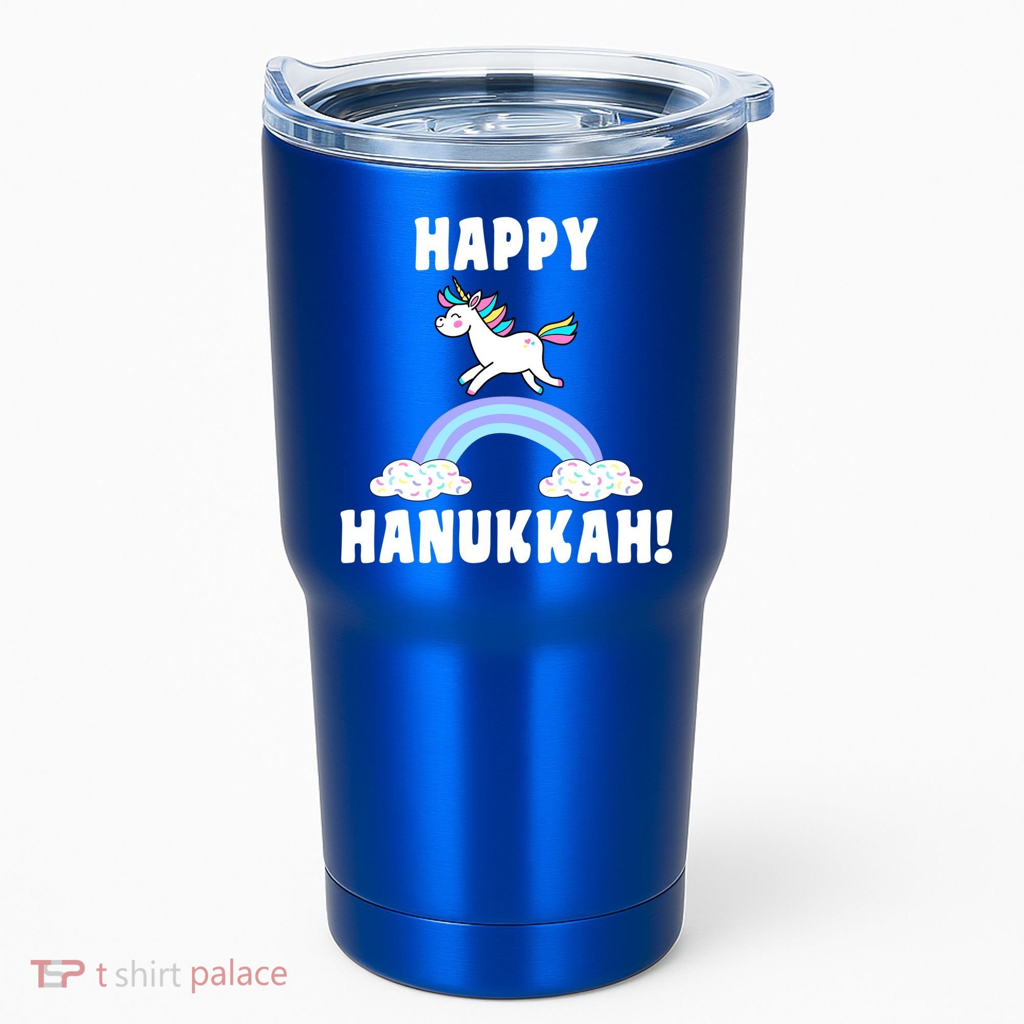 Happy Hanukkah Magic Unicorn Tumbler