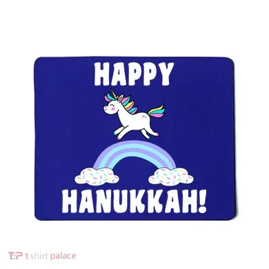 Happy Hanukkah Magic Unicorn Mousepad