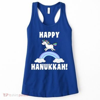 Happy Hanukkah Magic Unicorn Women's Tank Top