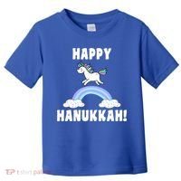 Happy Hanukkah Magic Unicorn Toddler T-Shirt thumb 0