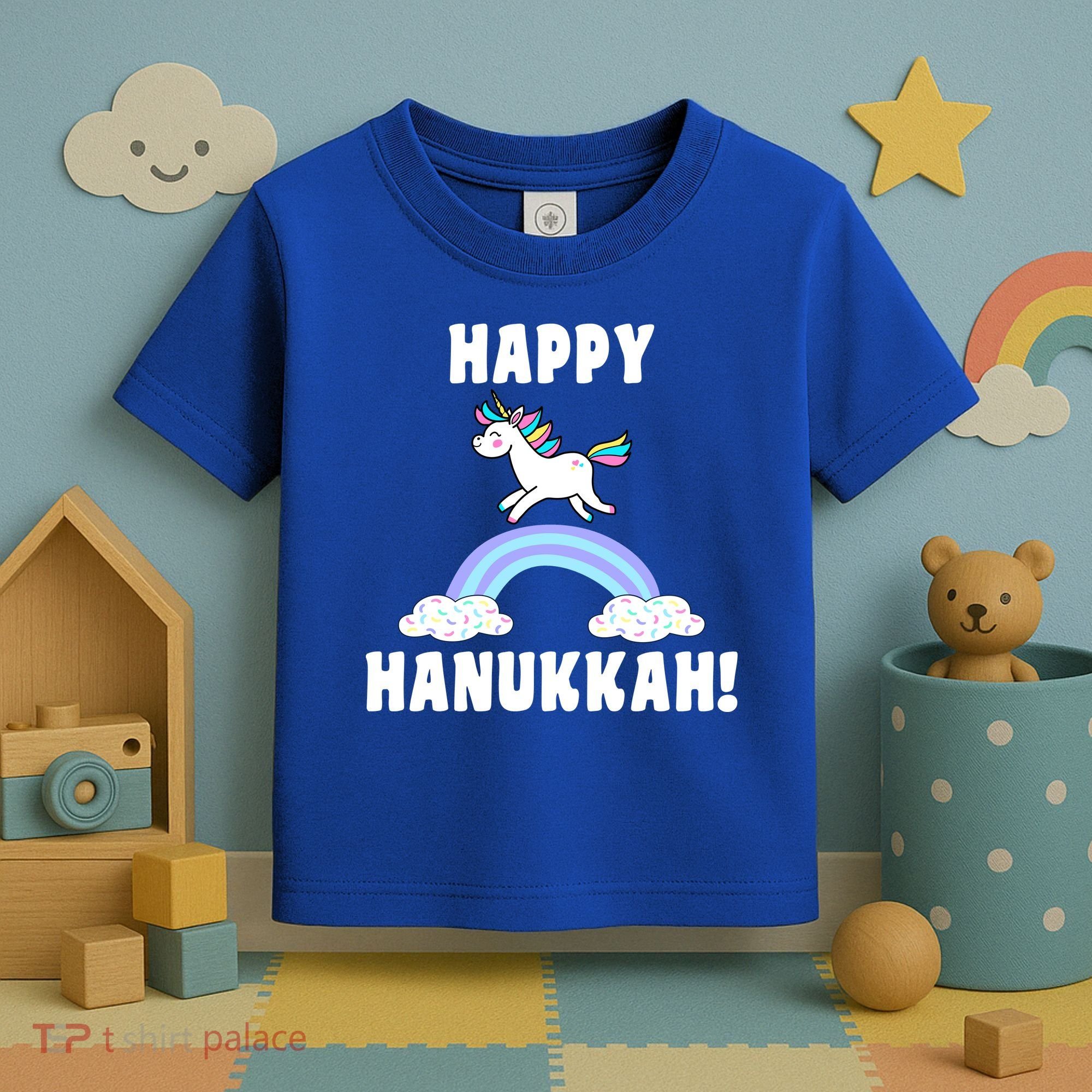 Happy Hanukkah Magic Unicorn Toddler T-Shirt