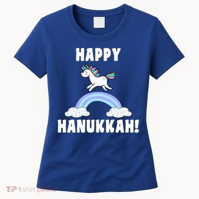 Happy Hanukkah Magic Unicorn Women's T-Shirt