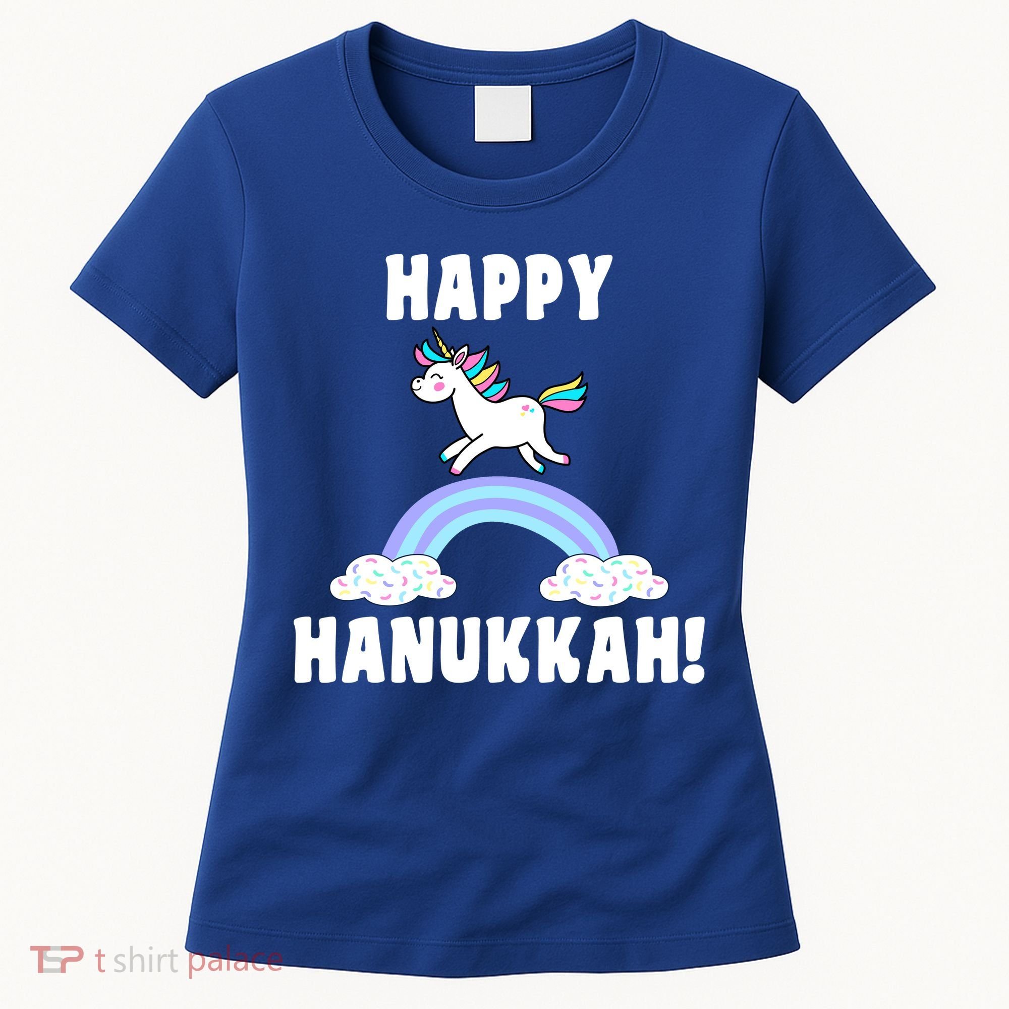 Happy Hanukkah Magic Unicorn Women's T-Shirt