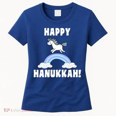 Happy Hanukkah Magic Unicorn Women's T-Shirt