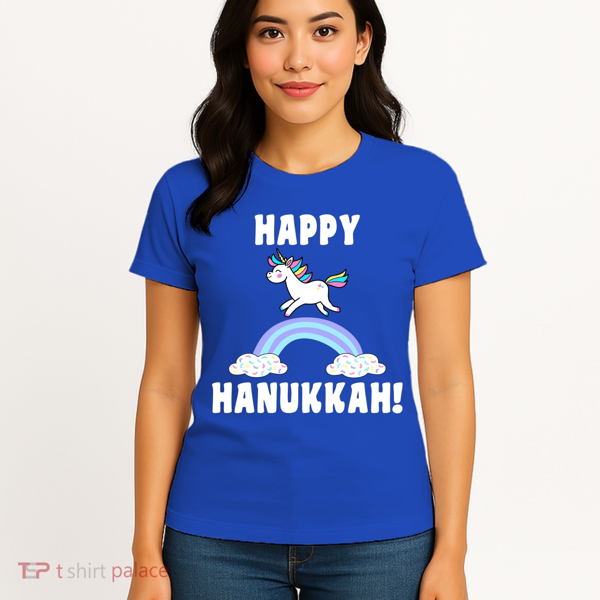 Happy Hanukkah Magic Unicorn Women's T-Shirt