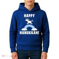 Happy Hanukkah Magic Unicorn Kids Hoodie thumb 4
