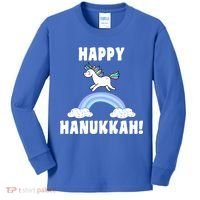 Happy Hanukkah Magic Unicorn Kids Long Sleeve Shirt thumb 0