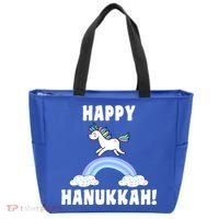 Happy Hanukkah Magic Unicorn Tote Bag thumb 0