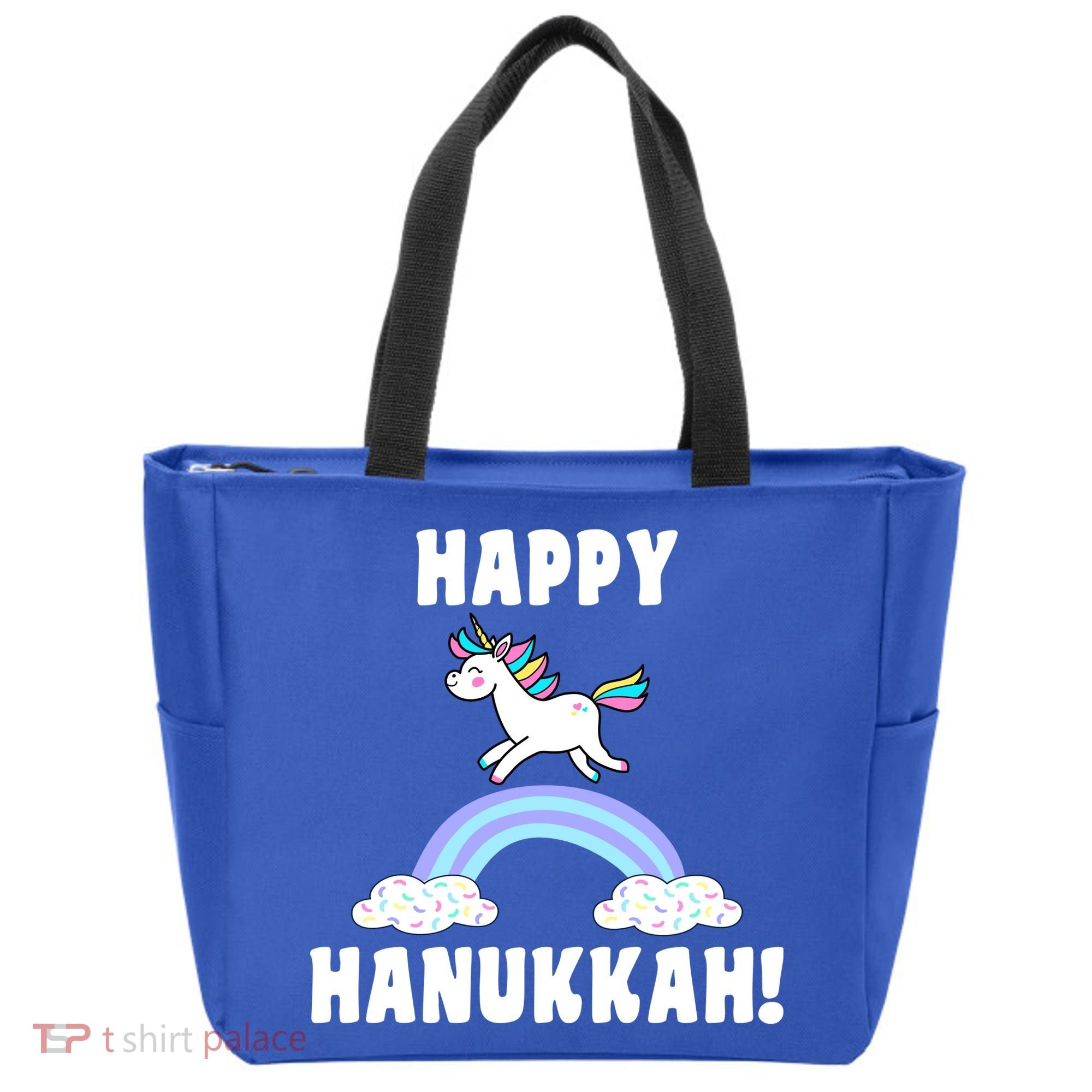 Happy Hanukkah Magic Unicorn Tote Bag
