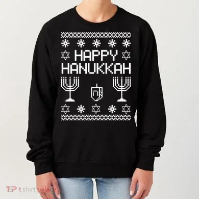 Happy Hanukkah Ugly Women's Sweatshirt