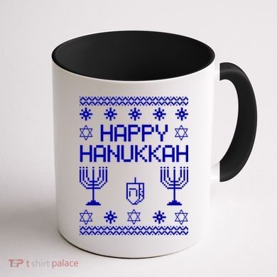 Happy Hanukkah Ugly Coffee Mug back
