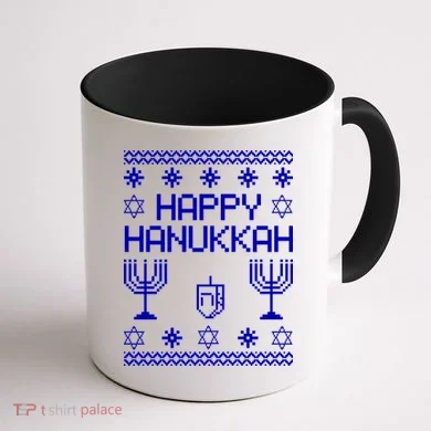 Happy Hanukkah Ugly Coffee Mug back