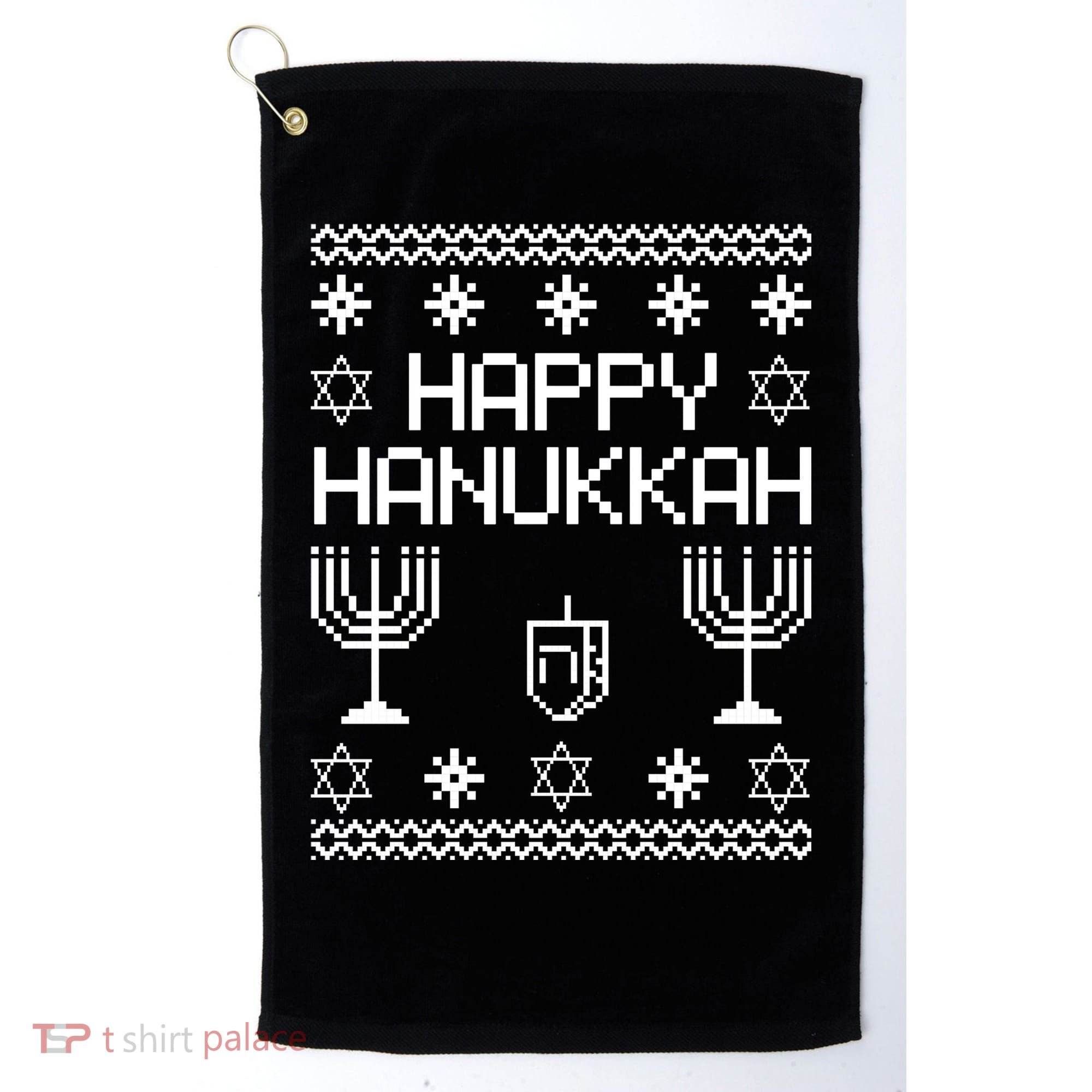Happy Hanukkah Ugly Golf Towel