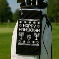 Happy Hanukkah Ugly Golf Towel thumb 2