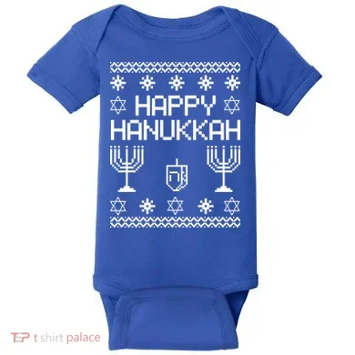 Happy Hanukkah Ugly Baby Bodysuit