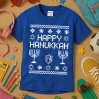 Happy Hanukkah Ugly Kids T-Shirt thumb 3