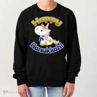 Happy Hanukkah Unicorn Women's Sweatshirt thumb 0