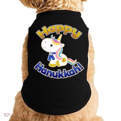 Happy Hanukkah Unicorn Doggie Tank