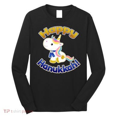 Happy Hanukkah Unicorn Long Sleeve Shirt