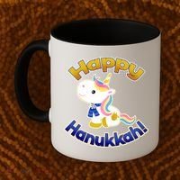 Happy Hanukkah Unicorn Coffee Mug thumb 2