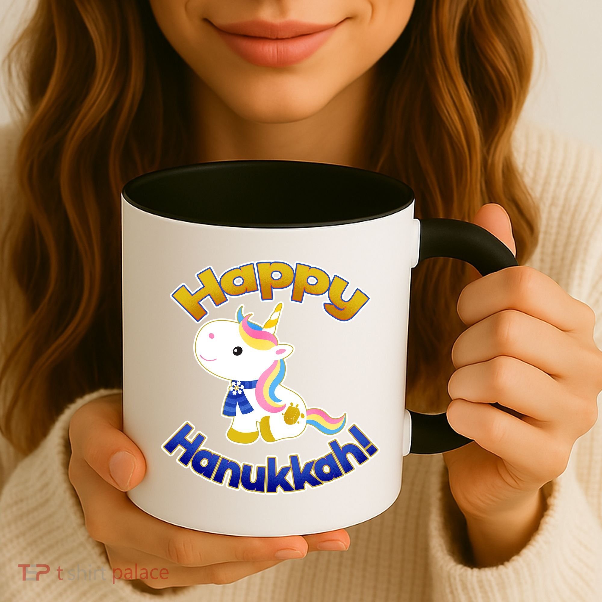 Happy Hanukkah Unicorn Coffee Mug