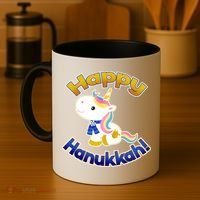 Happy Hanukkah Unicorn Coffee Mug thumb 4