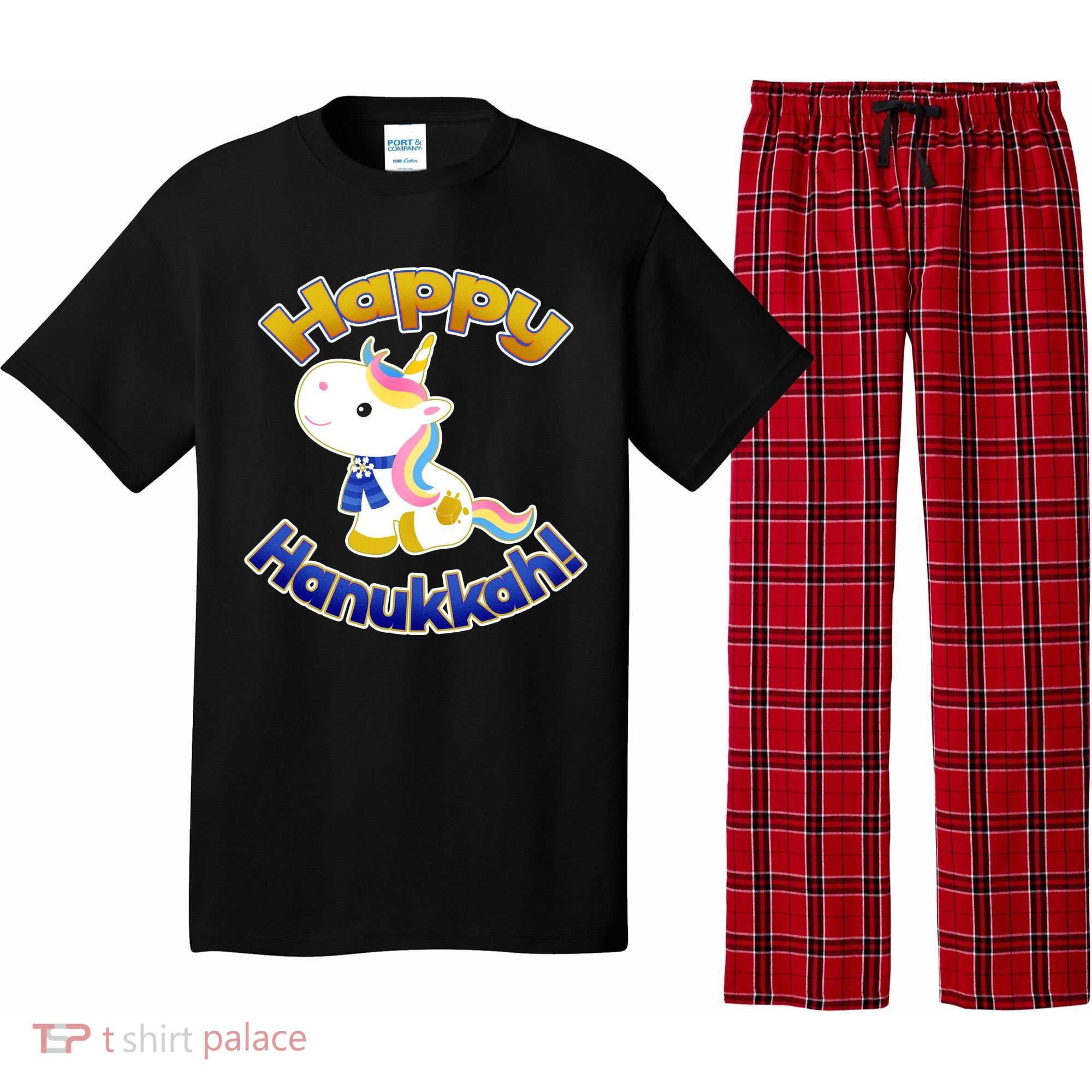 Happy Hanukkah Unicorn Pajama Set