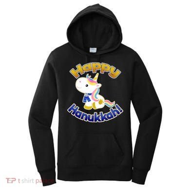 Happy Hanukkah Unicorn Women's Hoodie