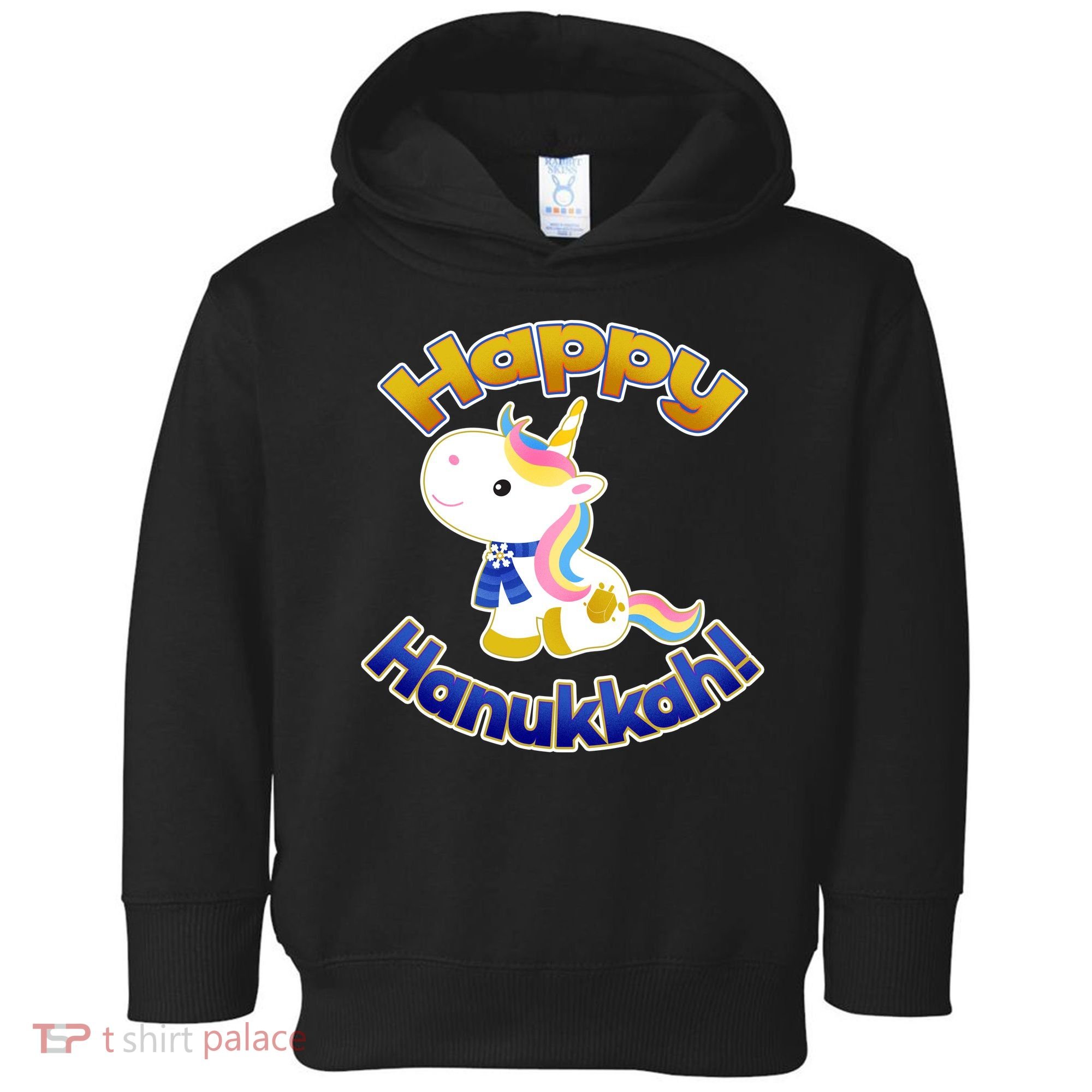 Happy Hanukkah Unicorn Toddler Hoodie