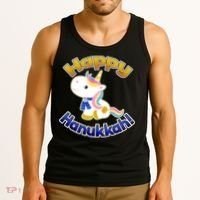 Happy Hanukkah Unicorn Tank Top thumb 3