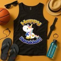 Happy Hanukkah Unicorn Tank Top thumb 4