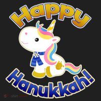 Happy Hanukkah Unicorn Golf Towel thumb 3