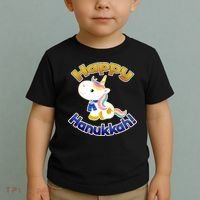 Happy Hanukkah Unicorn Toddler T-Shirt thumb 2