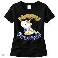 Happy Hanukkah Unicorn Women's T-Shirt thumb 0