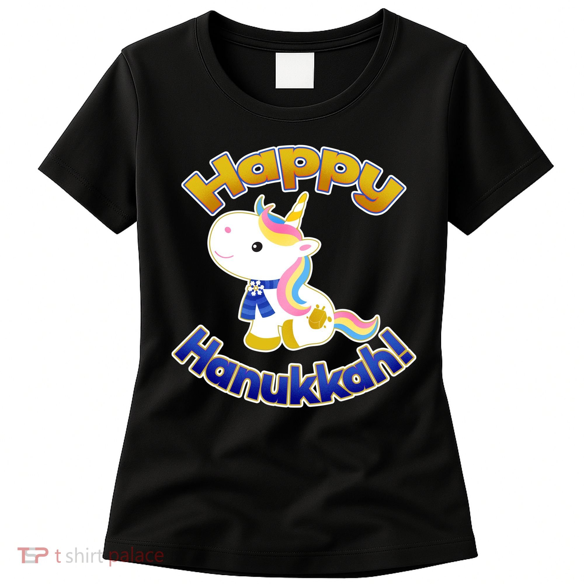 Happy Hanukkah Unicorn Women's T-Shirt